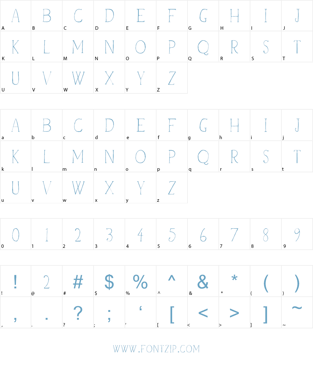 Vanett Demo Font Character